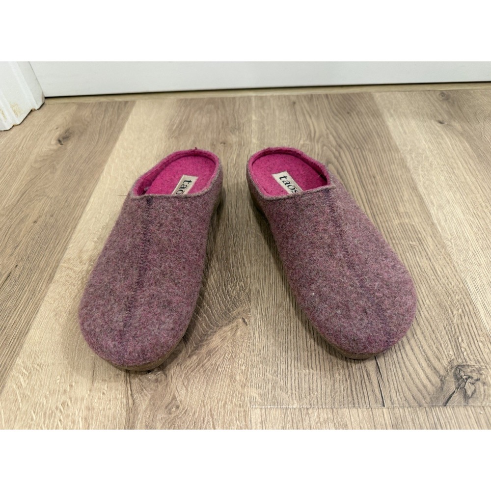 Taos Woollery Clog Cozy Comfort Slip-On Shoes Size 5/5.5 (36 EU) - Pink- Spain